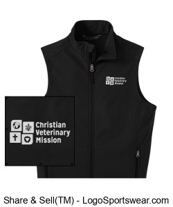 CVM Men's Softshell Vest - Black Design Zoom